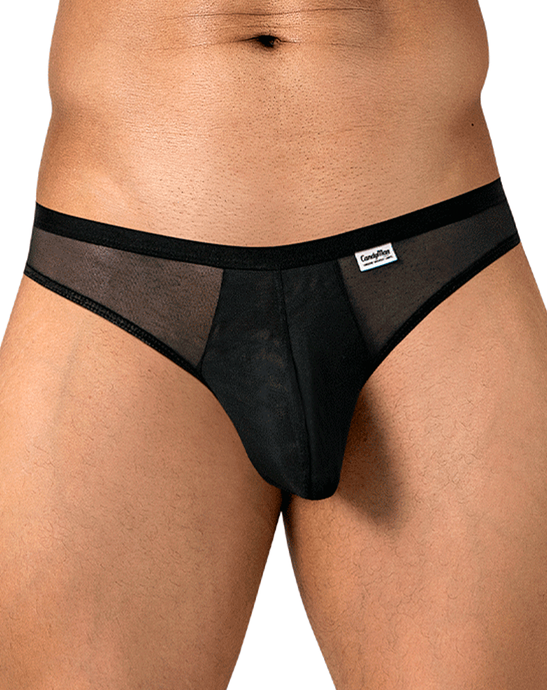 Candyman 99971 Mesh-lace Thongs Black