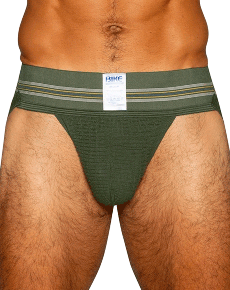Bike Athletic Bas306 Original Number 10 Jockstrap Olive
