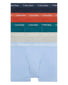 Atlantic Deep/Cinnabar/Grey Heather/Bel Air Blue/Blueberry waistband Front Calvin Klein 5-Pack Cotton Classics Trunk NB1897