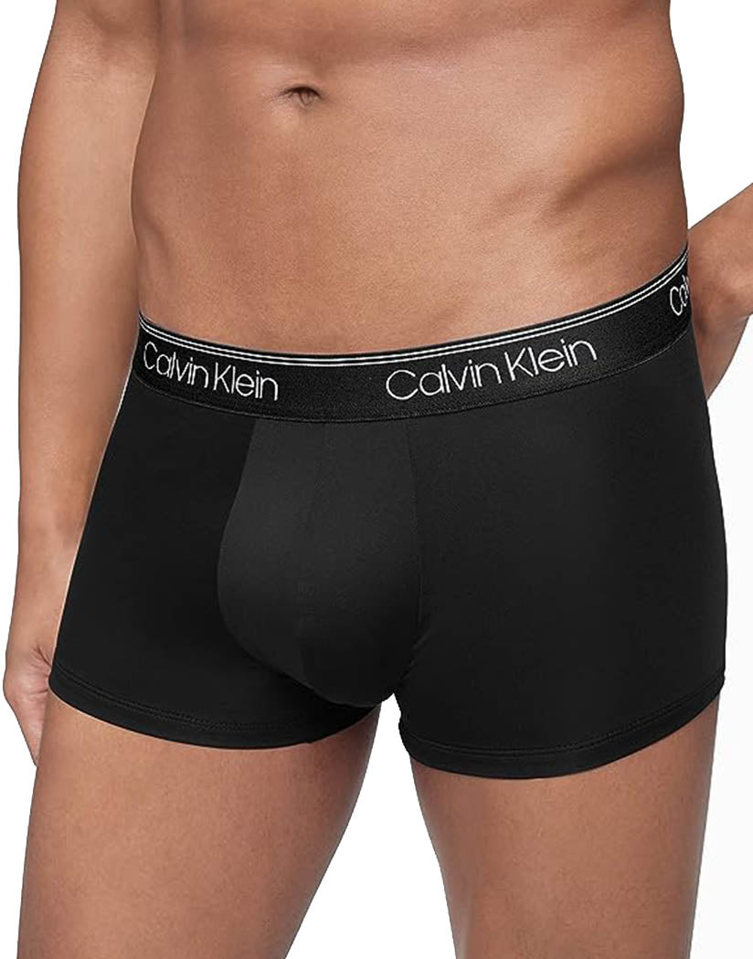 Black/Black/Black/Black/Black Front Calvin Klein Micro Stretch Low Rise Trunk 5-Pack NB3375