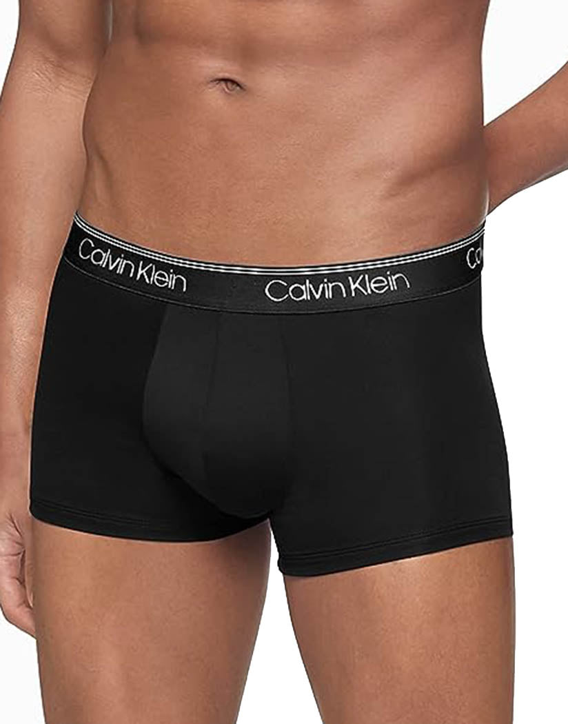 Black/Black/Black/Black/Black Front Calvin Klein Micro Stretch Low Rise Trunk 5-Pack NB3375
