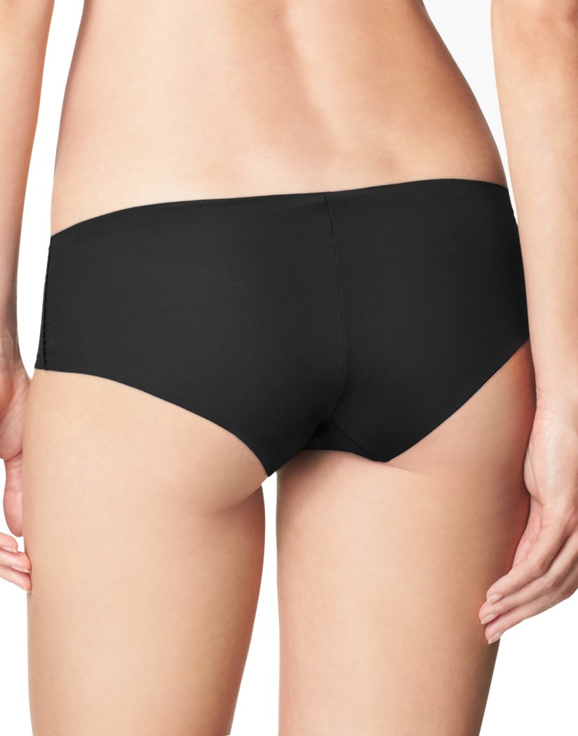 Black Back Calvin Klein Invisible Mid Rise No Show Seamless Hipster Panty D3429