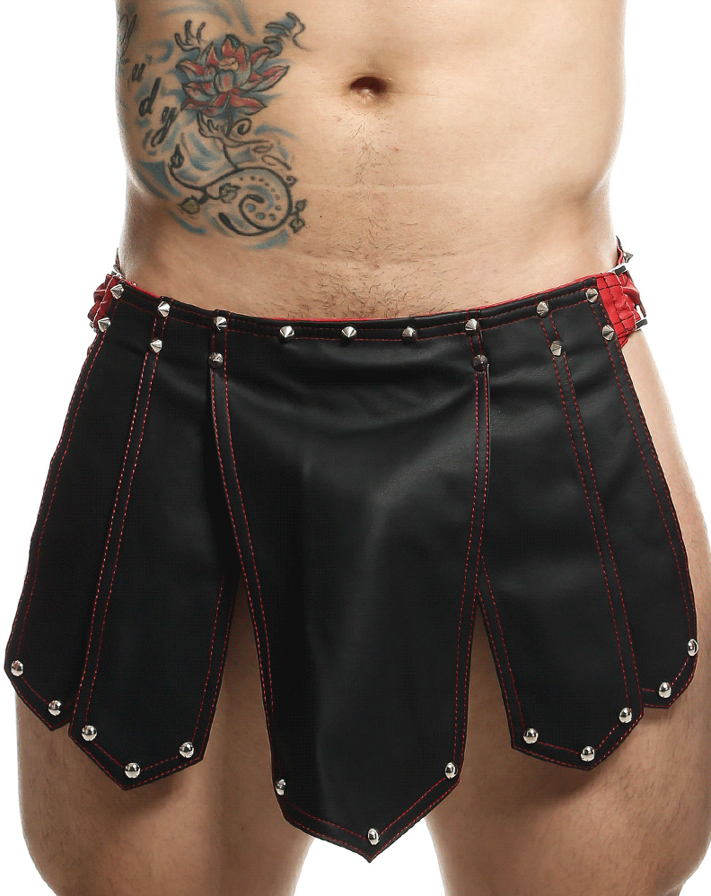 Malebasics Dmbl10 Dngeon Roman Skirt Black-red