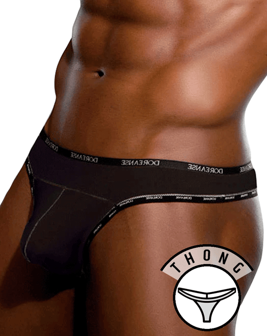 Doreanse 1216-blk Blk Naked Thong Black