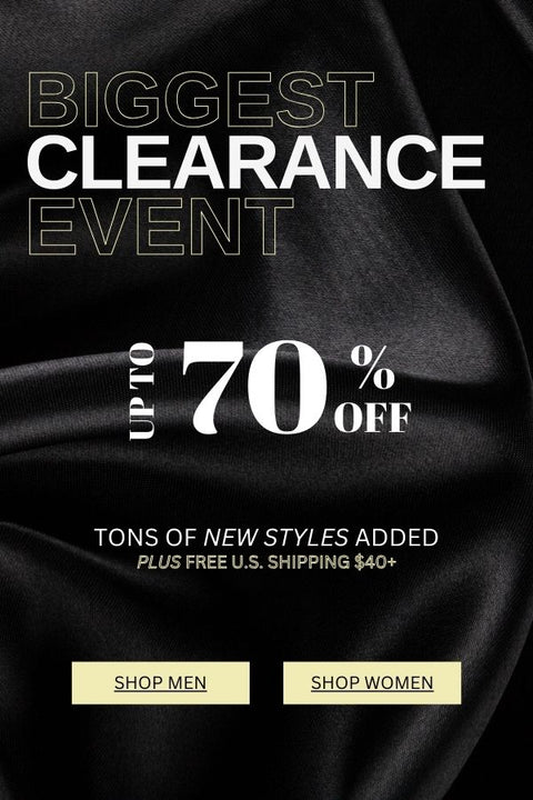 biggest clearance event up to 70% off