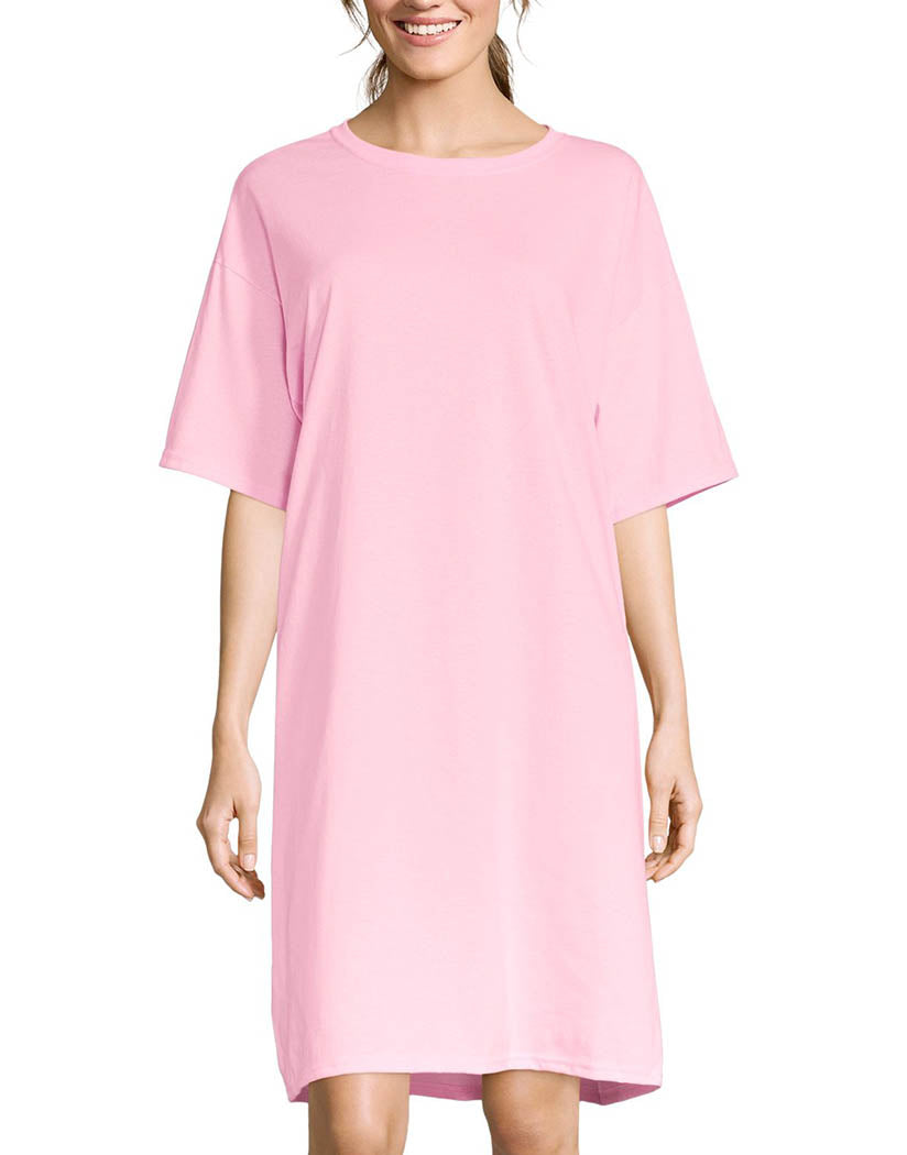 Pale Pink Front Hanes Women Essential Wear Around Nightshirt 5663