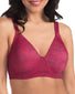 Ruby Pink Floral Front Leading Lady The Brigitte Full Coverage Wirefree Molded Padded Seamless Bra 5042