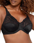 Black Front Lilyette by Bali Tailored Minimizer Bra With Lace Trim LY0428