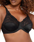 Black Front Lilyette by Bali Tailored Minimizer Bra With Lace Trim LY0428