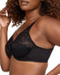 Black Side Lilyette by Bali Tailored Minimizer Bra With Lace Trim LY0428