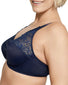 Sailor Blue Side Lilyette by Bali Tailored Minimizer Bra With Lace Trim LY0428