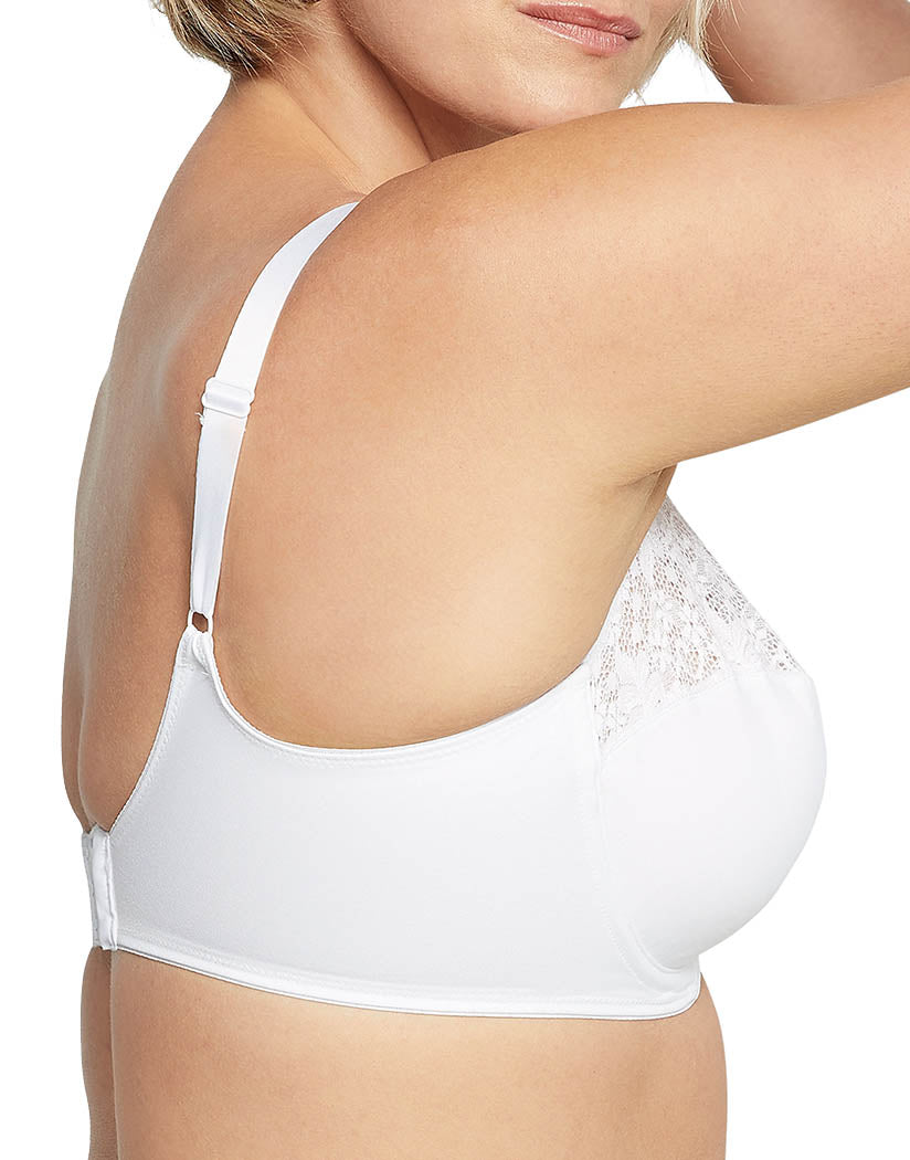 White Side Lilyette by Bali Tailored Minimizer Bra With Lace Trim LY0428