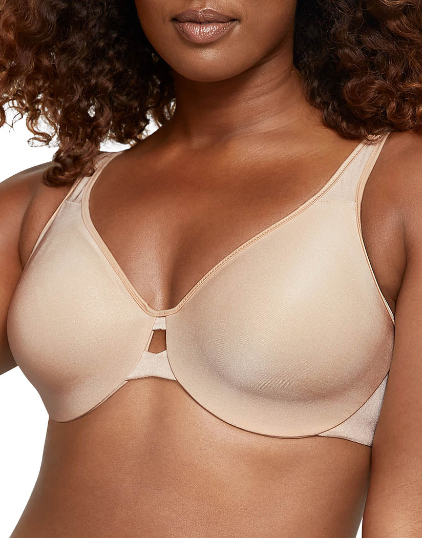 Champagne Shimmer Front Lilyette by Bali Plunge Comfort Into Minimizer Keyhole LY0904