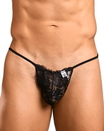 Malebasics Mbl27 Lace Thongs Black