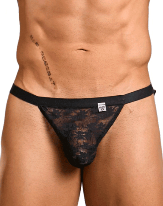 Malebasics Mbl85 Y Sexy Thongs Black Lace