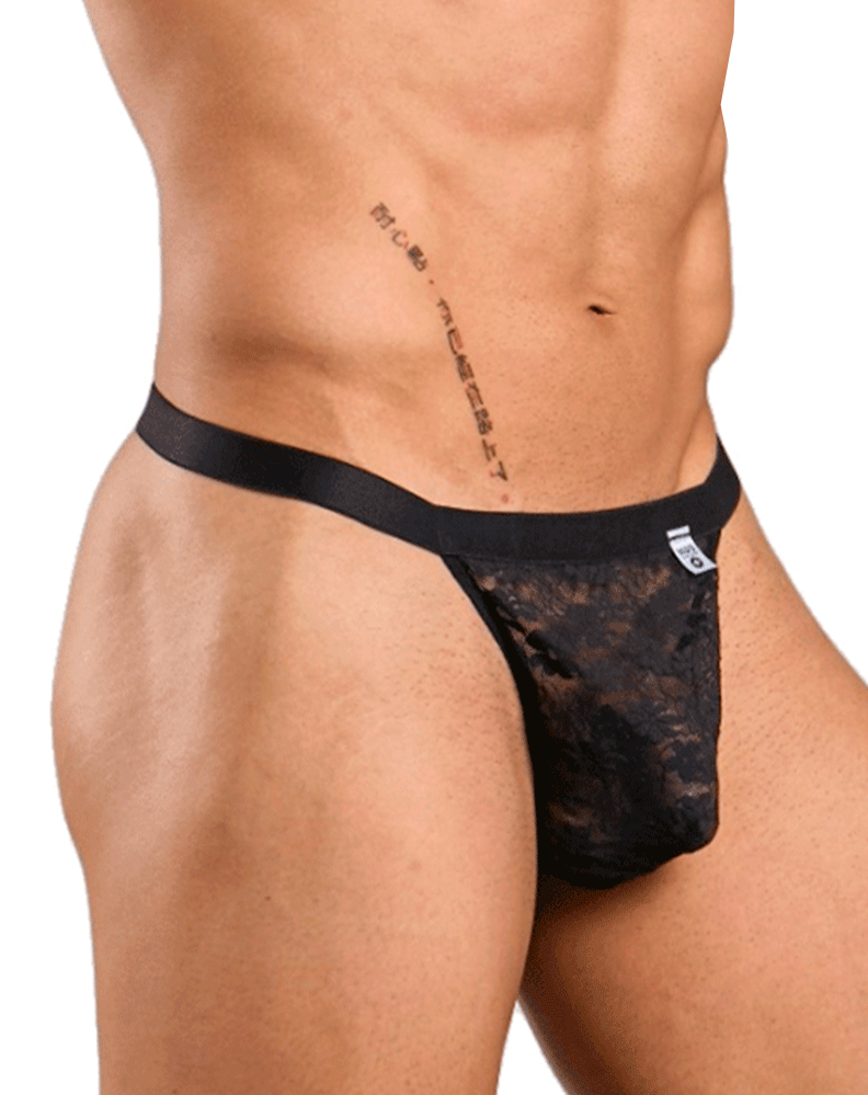Malebasics Mbl85 Y Sexy Thongs Black Lace