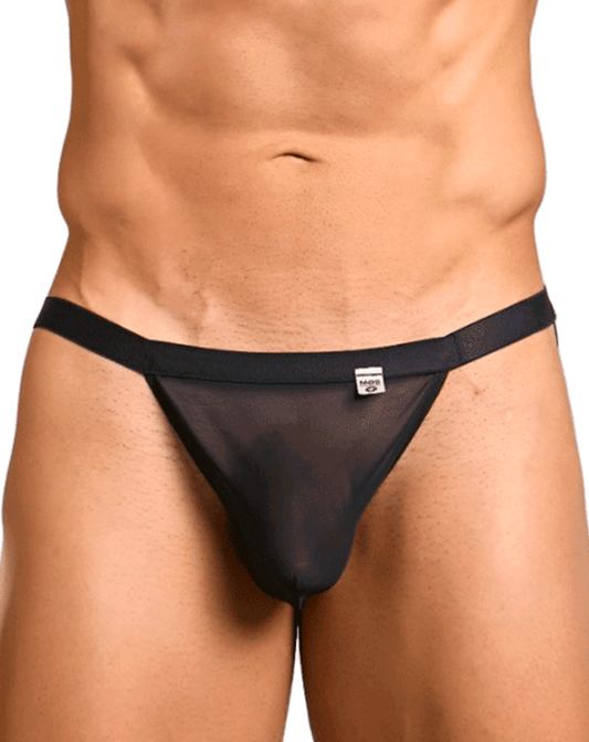 Malebasics Mbl85 Y Sexy Thongs Black Mesh