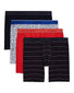 Printed Stripe/Navy Blazer/Turquoise/Geo X Print Flat 2xist Cotton Stretch 6" Boxer Brief 31P21466