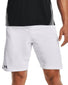 White/Stealth Gray Front Under Armour Mens Locker 9" Pocketed Shorts 1351350