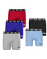 Black/Red/Dark Blue/Light Blue/Grey Flat Everlast 5-Pack Cotton Boxer Brief EVM8095