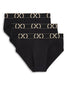 Black Flat 2xist X Luxe 3-Pack No Show Brief X50020