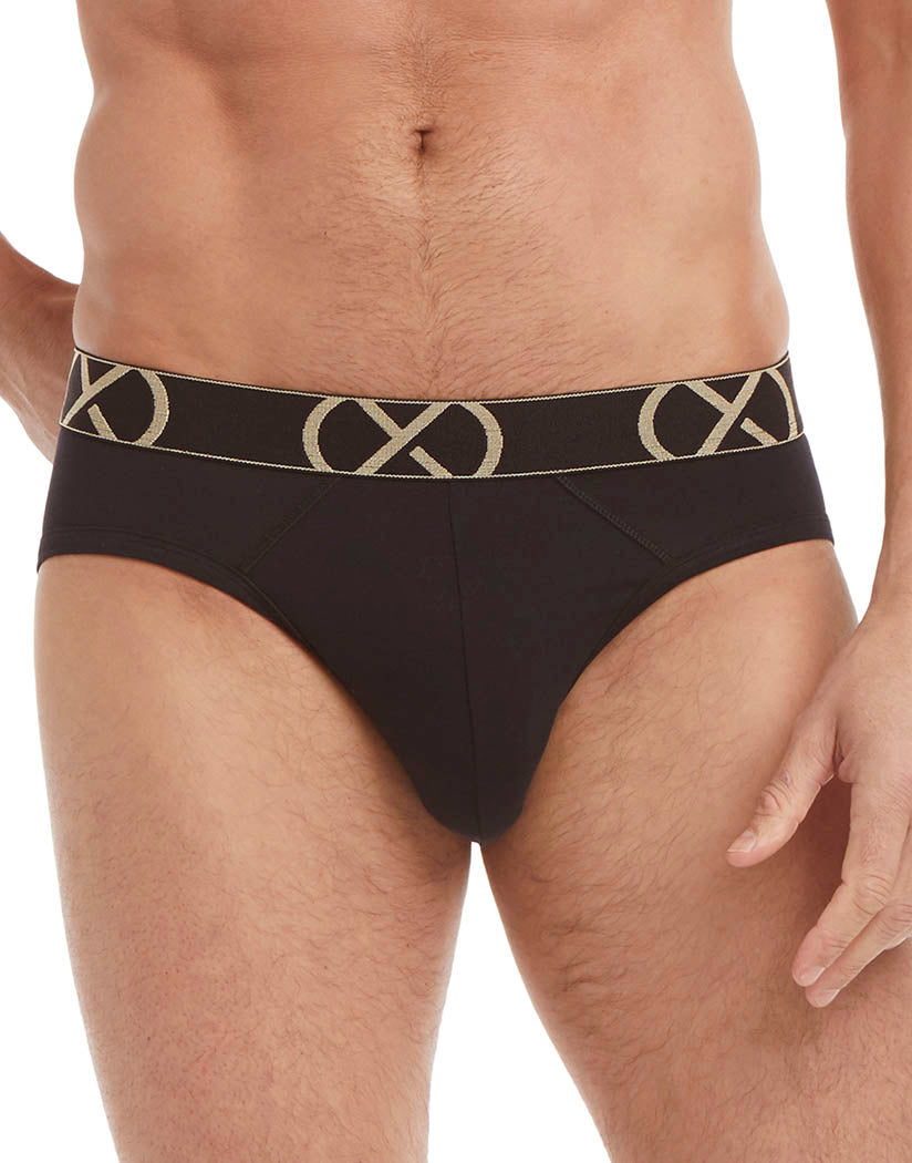 Black Front 2xist X Luxe 3-Pack No Show Brief X50020