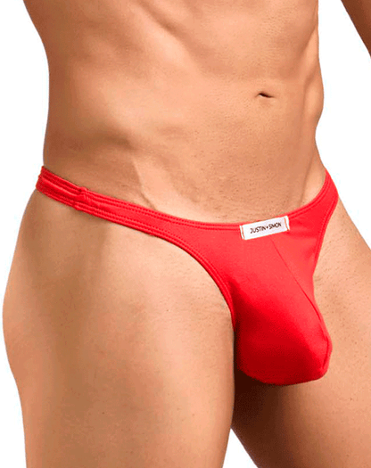 Justin+simon Xsj03 Silky Sexy Thongs Peach Red