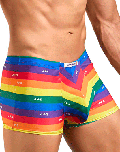 Justin+simon Xsj08 Classic Trunks Pride Flag