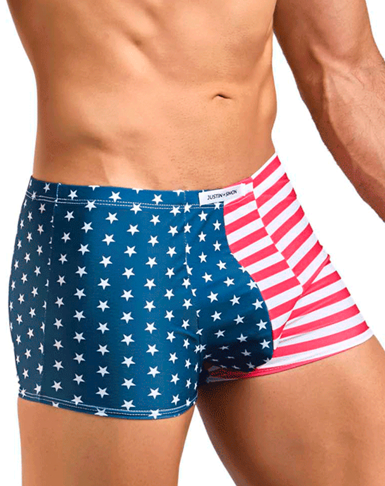 Justin+simon Xsj08 Classic Trunks Usa Flag