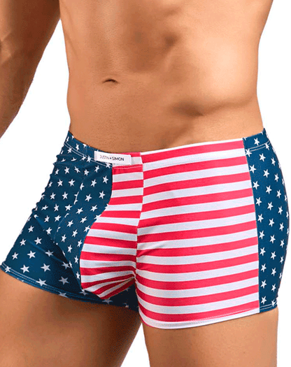Justin+simon Xsj08 Classic Trunks Usa Flag