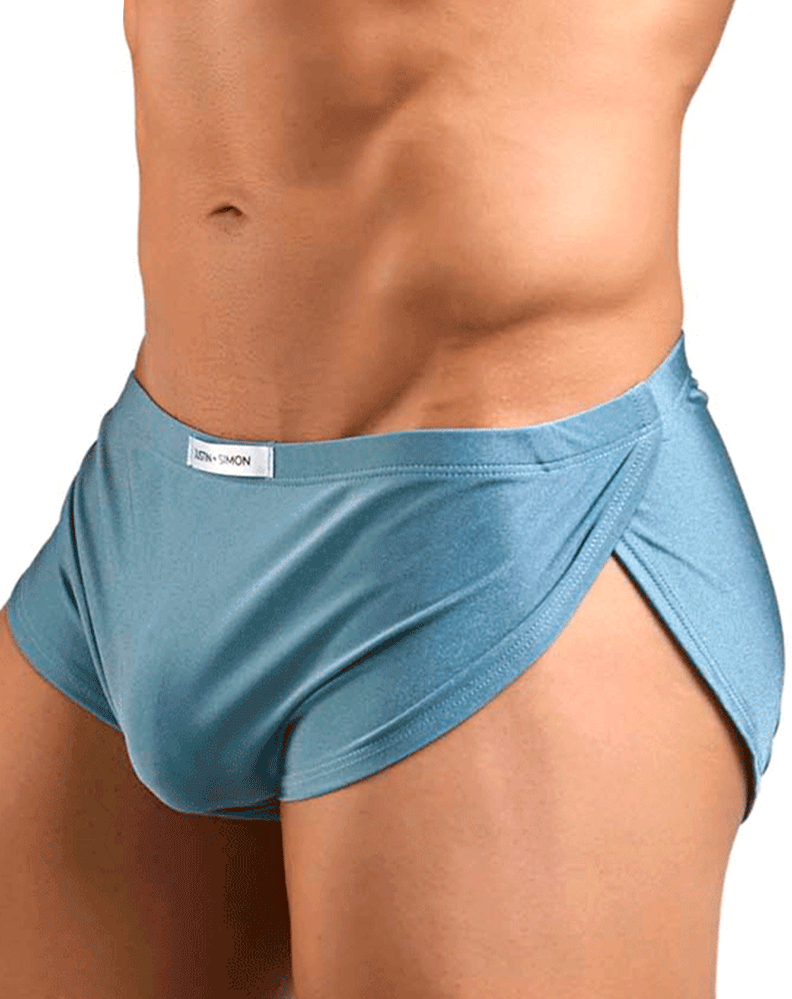 Justin+simon Xsj09 Running Shorts Metal Green