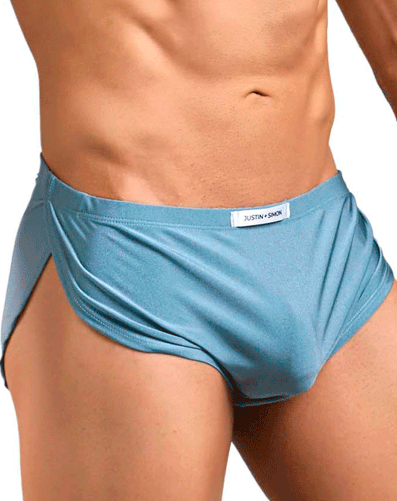 Justin+simon Xsj09 Running Shorts Metal Green