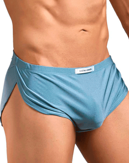 Justin+simon Xsj09 Running Shorts Metal Green
