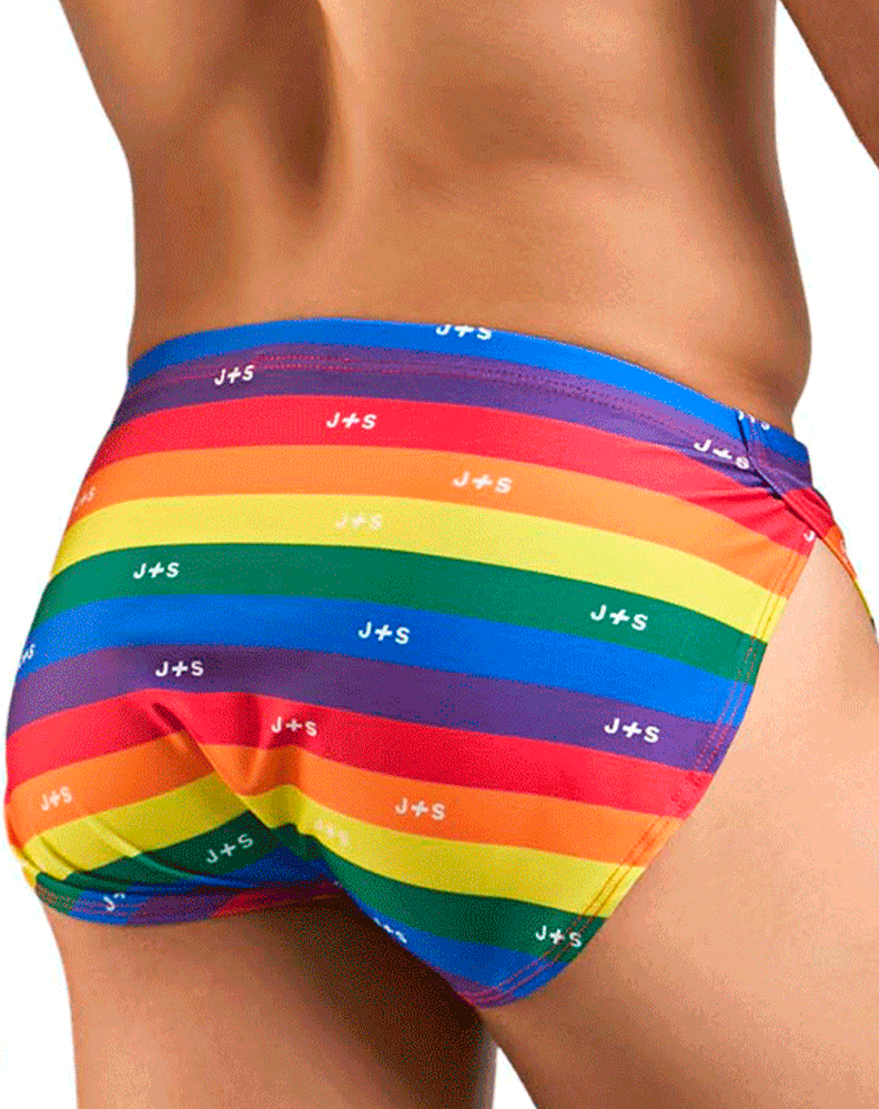 Justin+simon Xsj09 Running Shorts Pride Flag