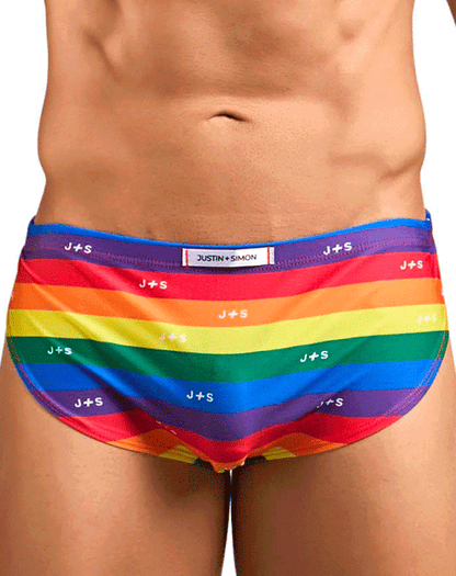 Justin+simon Xsj09 Running Shorts Pride Flag