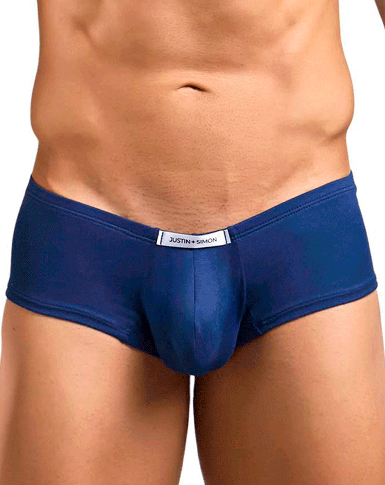 Justin+simon Xsj13 Cheeky Bulge Boxer Peach Navy