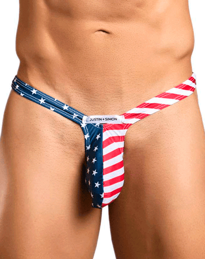Justin+Simon Xsjbu02 Bulge Thongs USA-Flagge