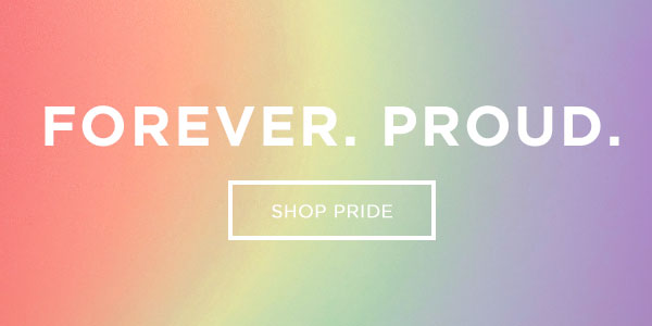 forever proud rainbow banner, shop pride
