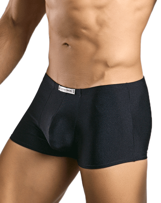 Justin+Simon XSJ08 Klassische Badehose, Schwarz