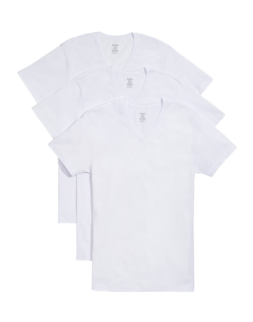 White Front 2xist Men's 3-Pack Essential V-Neck T-Shirts 020331