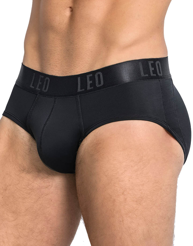 Black Front Leo Padded Butt Enhancer Brief 033293