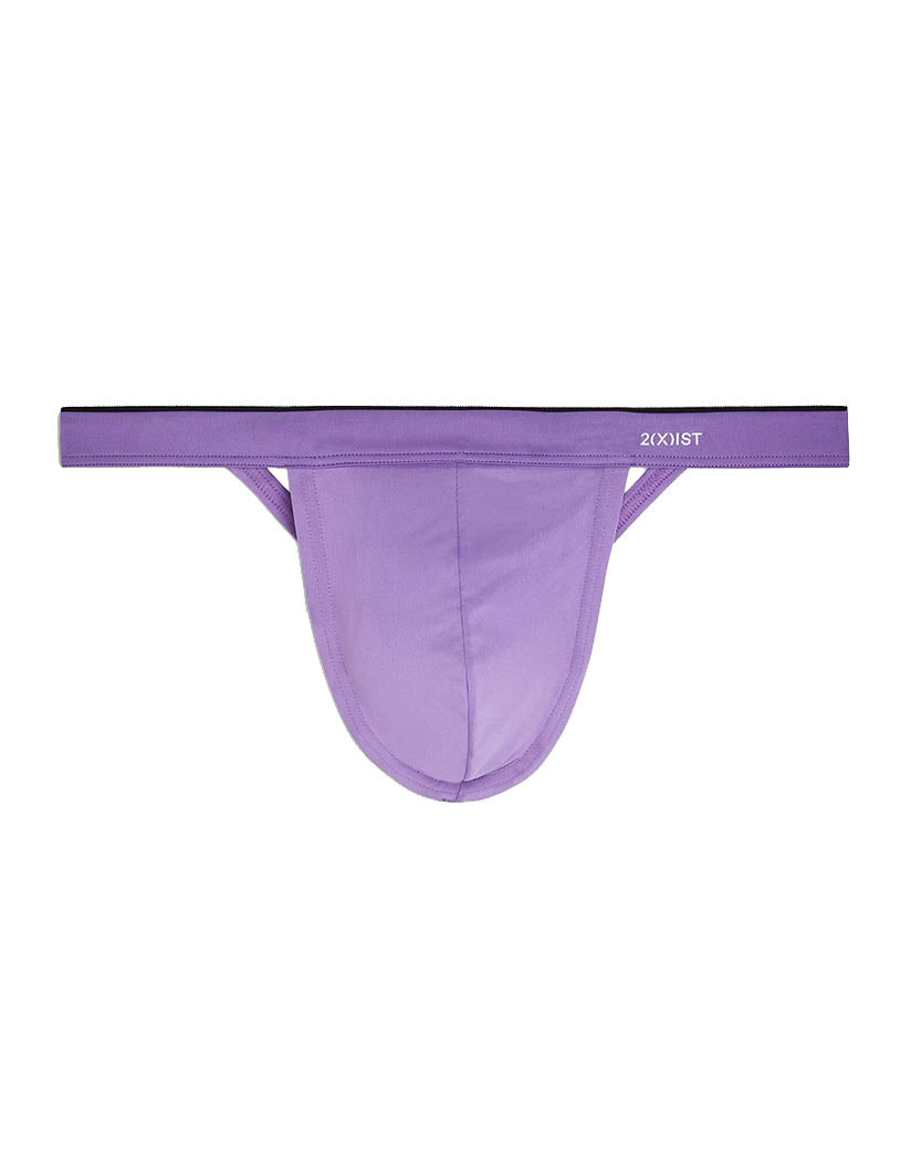 Lavender Purple Flat 2xist Men's Sliq Micro Y-Back Thong 042302