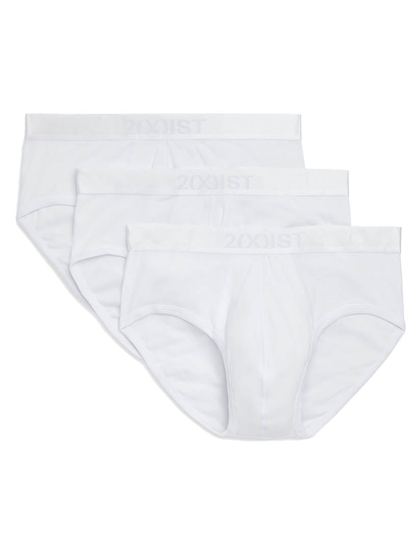 White Flat 2xist 3-Pack Contour Pouch Brief 050103