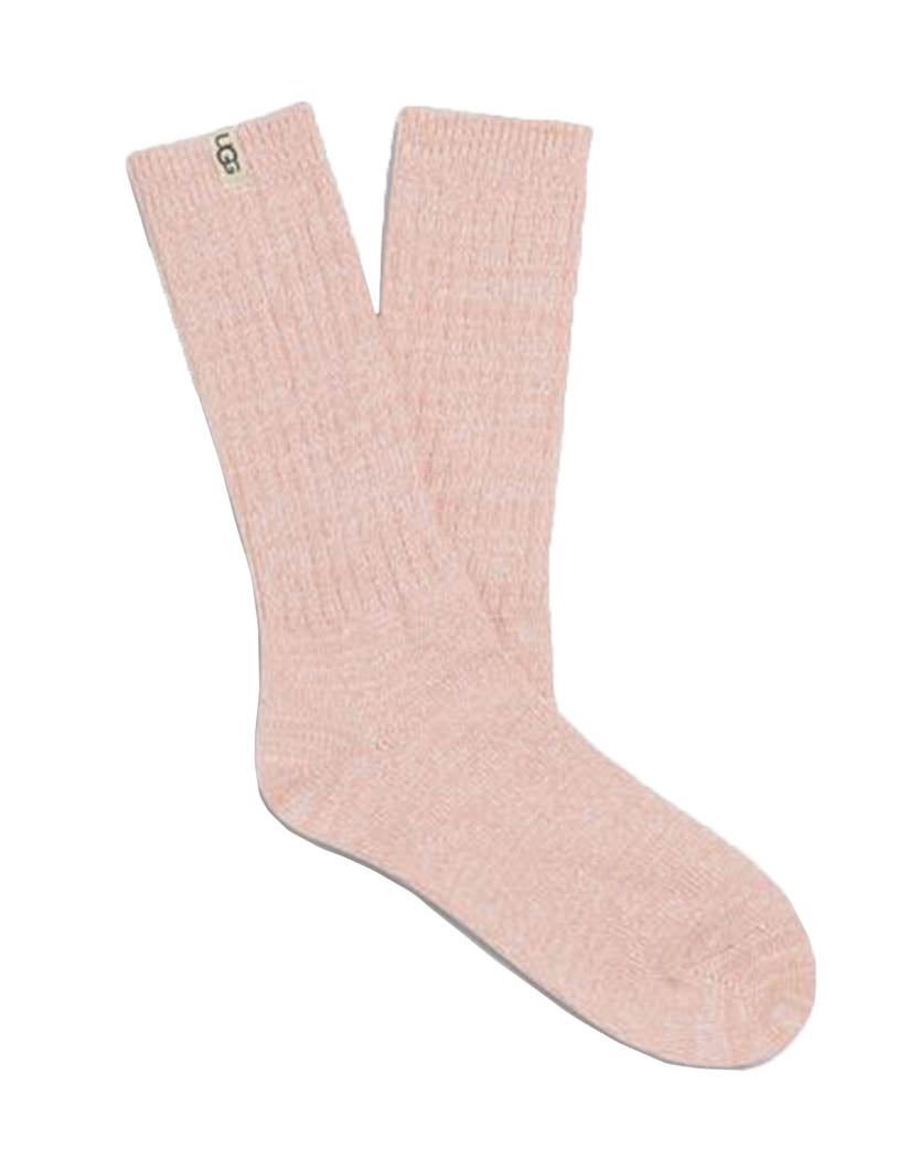 pink cloud front UGG Women Rib-Knit Slouchy Crew Sock 1014832