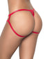 Wet Look Red Back Mapale Cage Thong 1074