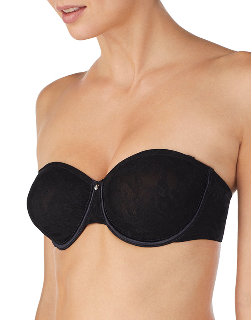 Black Side Le Mystere Lace Perfection Unlined Strapless Bra 3315