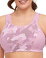 Pink Camo Front Glamorise Sport Total Control Custom Support Bra Pink Camo 1166