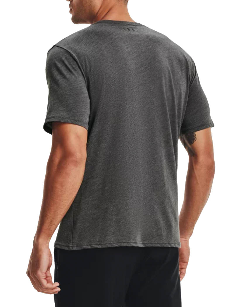 Charcoal Medium Heather/ Black Back Under Armour Sport Style Knit Short Sleeve T-Shirt 1326799