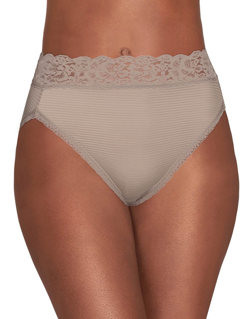 Toasted Coconut Front Vanity Fair Flattering Lace Hi Cut Brief 13280
