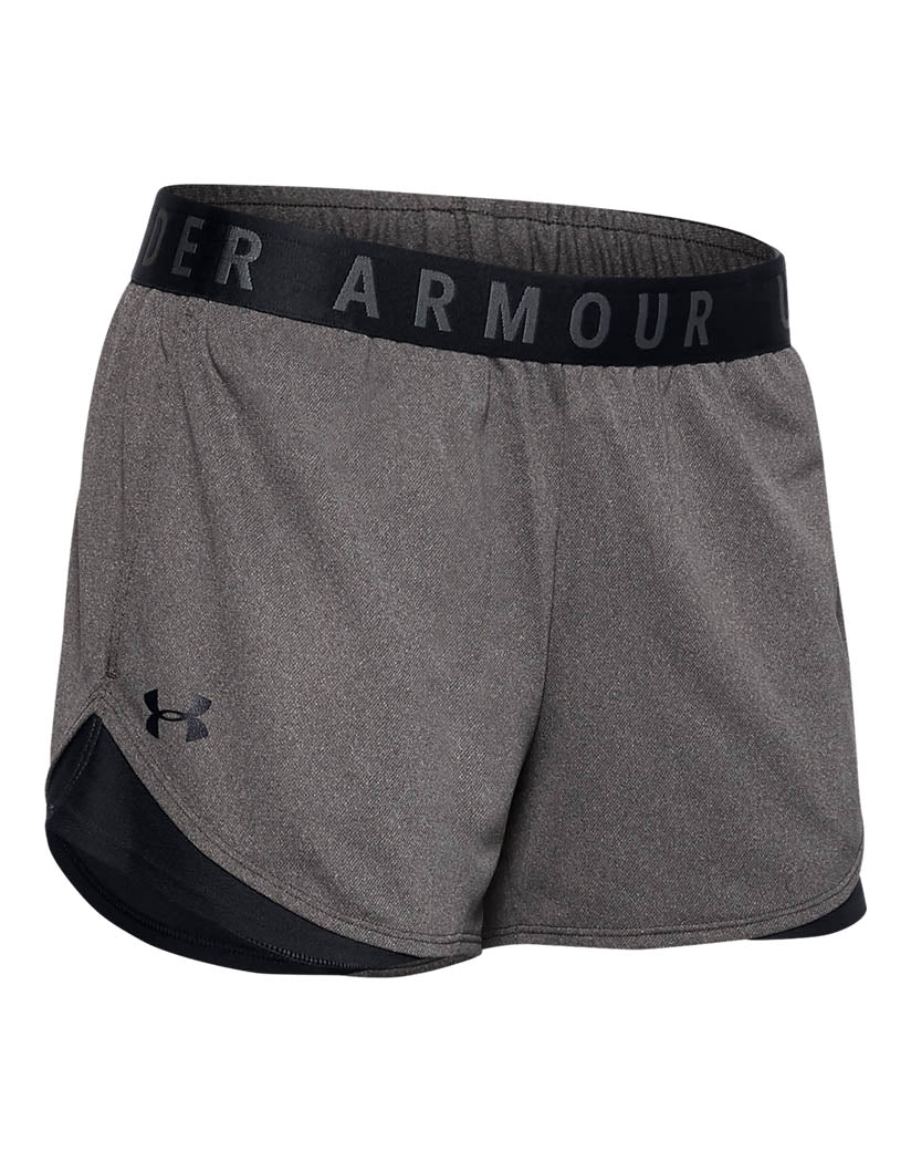 Carbon Heather/Black/Black Front Under Armour Play Up Shorts 3.0 1344552
